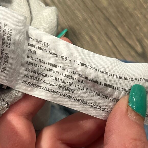 Abercrombie & Fitch The Super Skinny Jeans Mid Rise Ripped Medium Wash Size 27/4 - Picture 8 of 11